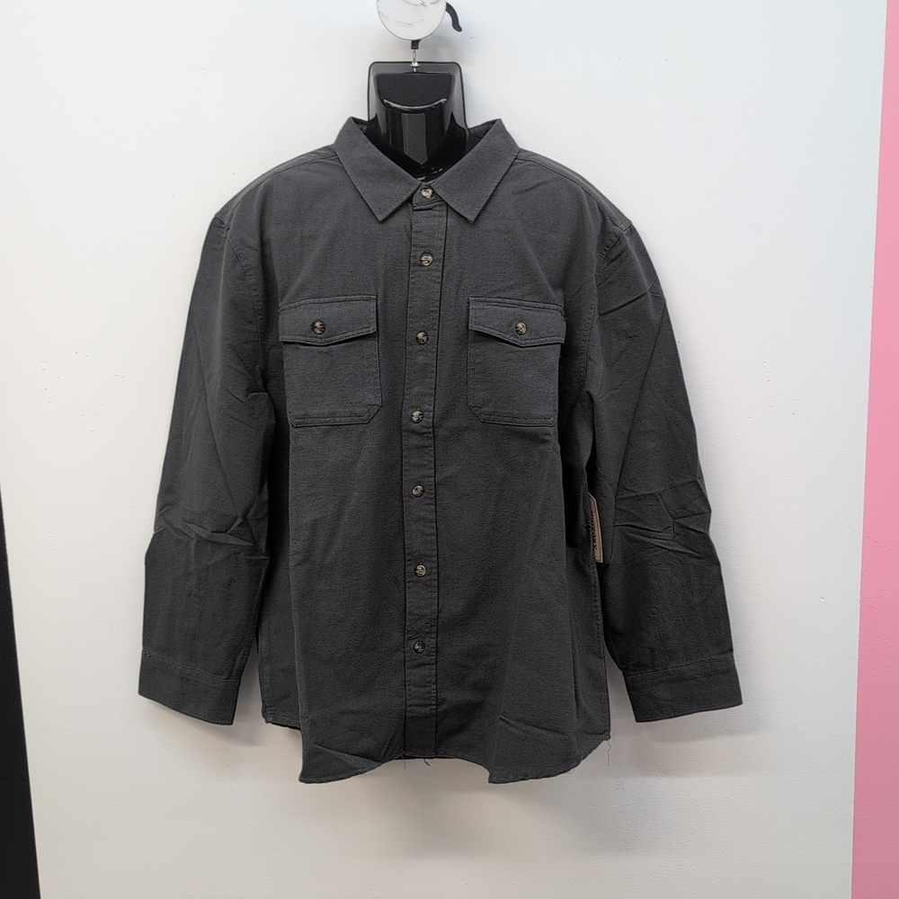 Victory Outfitters Men's Heavy Fleece Shirt Jacket Size XXL Charcoal